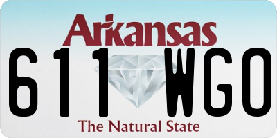 AR license plate 611WGO