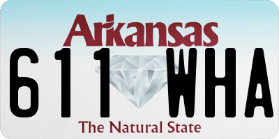 AR license plate 611WHA