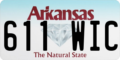 AR license plate 611WIC