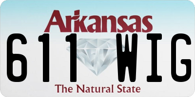 AR license plate 611WIG