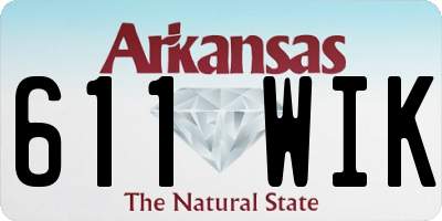 AR license plate 611WIK