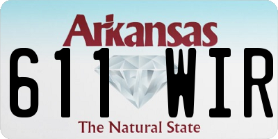 AR license plate 611WIR