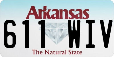 AR license plate 611WIV