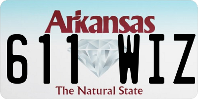 AR license plate 611WIZ