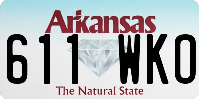 AR license plate 611WKO