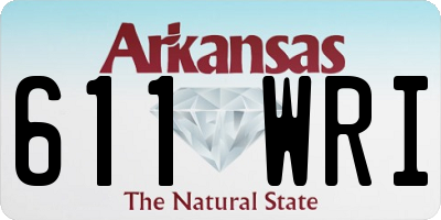 AR license plate 611WRI