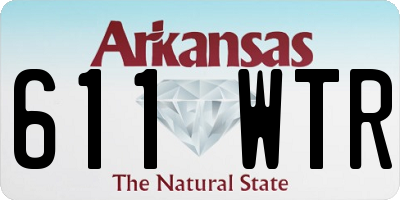 AR license plate 611WTR