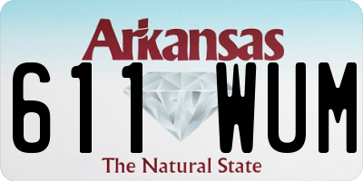 AR license plate 611WUM