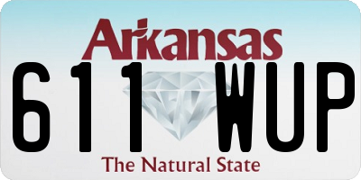 AR license plate 611WUP