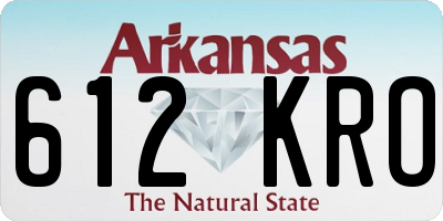 AR license plate 612KRO