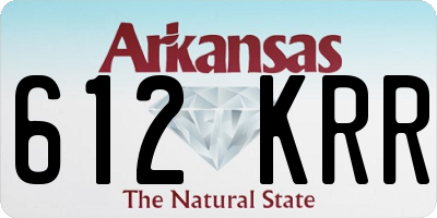 AR license plate 612KRR
