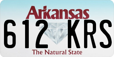 AR license plate 612KRS
