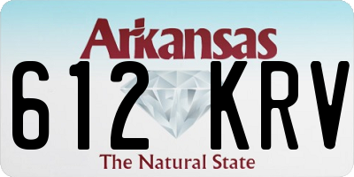 AR license plate 612KRV