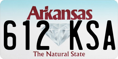 AR license plate 612KSA