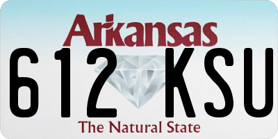 AR license plate 612KSU