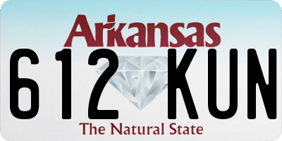 AR license plate 612KUN