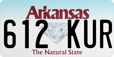AR license plate 612KUR