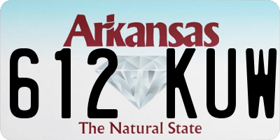 AR license plate 612KUW
