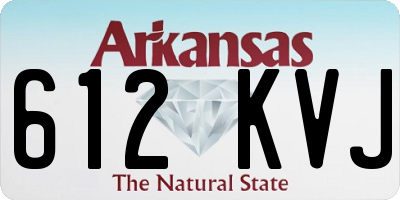 AR license plate 612KVJ