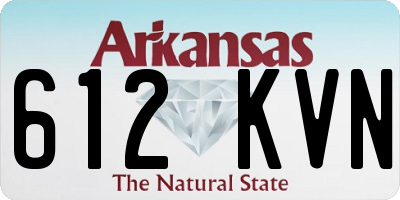 AR license plate 612KVN