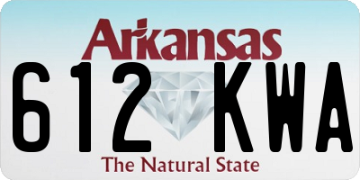 AR license plate 612KWA