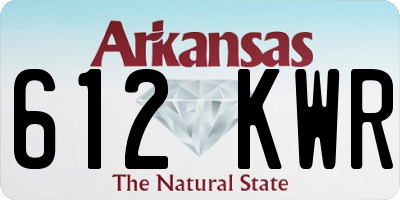 AR license plate 612KWR