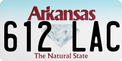 AR license plate 612LAC