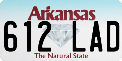 AR license plate 612LAD