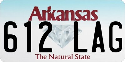 AR license plate 612LAG