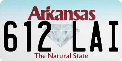 AR license plate 612LAI