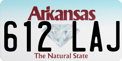 AR license plate 612LAJ
