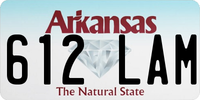 AR license plate 612LAM