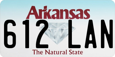 AR license plate 612LAN