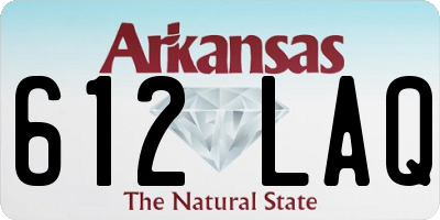 AR license plate 612LAQ