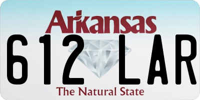 AR license plate 612LAR