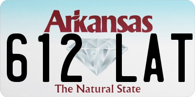 AR license plate 612LAT