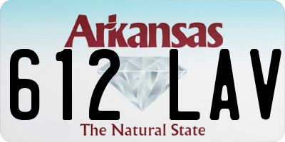 AR license plate 612LAV