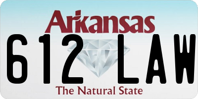 AR license plate 612LAW