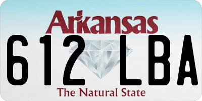 AR license plate 612LBA