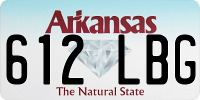 AR license plate 612LBG