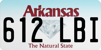 AR license plate 612LBI
