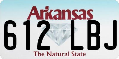 AR license plate 612LBJ