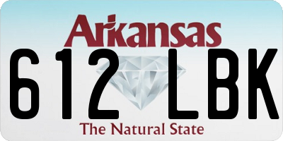AR license plate 612LBK