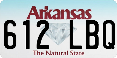 AR license plate 612LBQ