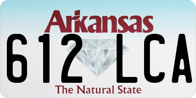 AR license plate 612LCA