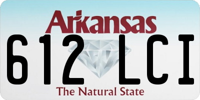 AR license plate 612LCI