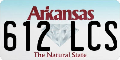 AR license plate 612LCS