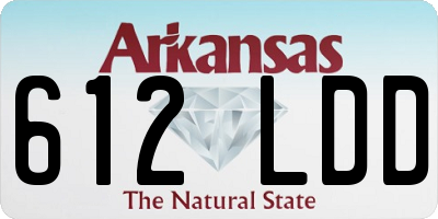 AR license plate 612LDD