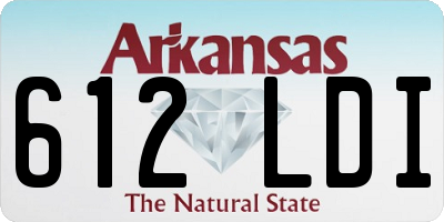 AR license plate 612LDI