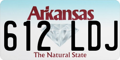 AR license plate 612LDJ